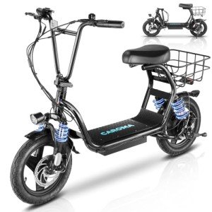 Caroma P1 Foldable Electric Scooter with Seat for Adults