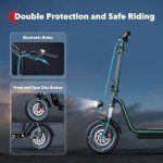 iScooter I12 Electric Scooter: Long Range, Adjustable & Fast