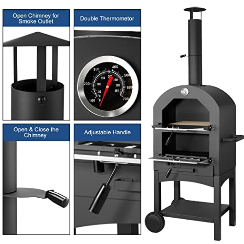Firewood Pizza Grill for Outdoor Cooking