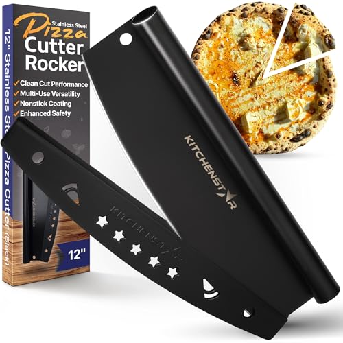 KitchenStar Pizza Rocker 12" - NonStick Stainless Steel