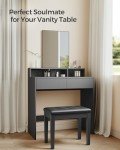 SONGMICS ULPB55H Black Piano Bench with Cushion & Storage