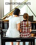 Donner Duet Piano Bench with Storage: Stylish & Comfort