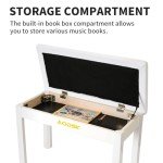 AODSK Stylish Duet Piano Bench with Storage