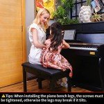 AODSK Stylish Duet Piano Bench with Storage