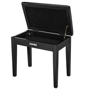 Donner Wood Piano Bench with Storage & Comfort Pad