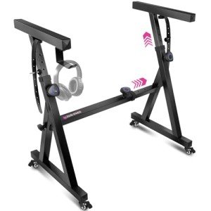 Liquid Stands MS1080 Adjustable Keyboard Stand w/ Wheels