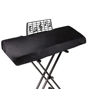 Explore Land 88-Keys Stretchy Black Piano Keyboard Dust Cover
