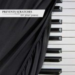 Explore Land 88-Keys Stretchy Black Piano Keyboard Dust Cover