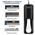 Wegrower Universal Sustain Pedal with Polarity Switch for Keyboards