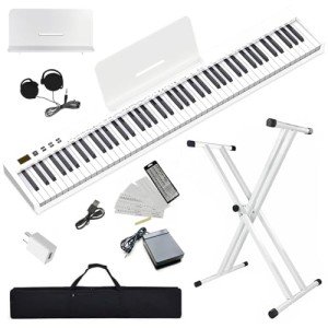 NikoMaku SWAN-S 88-Key Portable Digital Piano Set for Beginners