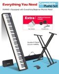 NikoMaku SWAN-S 88-Key Portable Digital Piano Set for Beginners