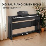 AODSK B-83S 88-Key Weighted Digital Piano Bundle - Perfect for Beginners