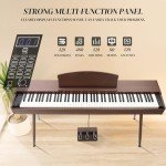 Ktaxon 88-Key Weighted Digital Piano with 3-Pedal Unit