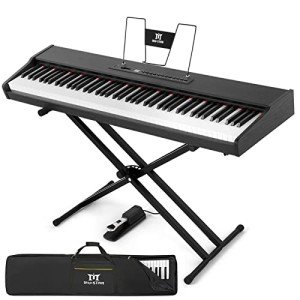 MUSTAR 88-Key Digital Piano with Bluetooth & Stand
