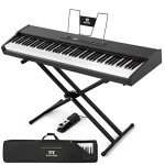 MUSTAR 88-Key Digital Piano with Bluetooth & Stand