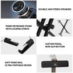 MUSTAR 88-Key Digital Piano with Bluetooth & Stand
