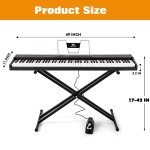 MUSTAR 88-Key Digital Piano with Bluetooth & Stand