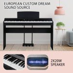 Ktaxon 88-Key Digital Piano with Bluetooth &  3-Pedal Unit