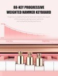 Uiscom Upgraded UMP-100 88 Key Digital Piano - Go Pink!