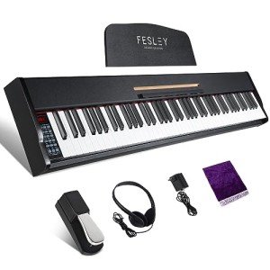 Fesley FEP300 88-Key Weighted Piano Keyboard: Beginner-Friendly