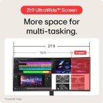 LG 40WP95C-W 40” UltraWide Curved WUHD (5120 x 2160) 5K2K Nano IPS Display, DCI-P3 98% (Typ.) with HDR10, Thunderbolt 4 with 96W PD, 3-Side Virtually Borderless Design Tilt/Height/Swivel Stand,Black