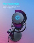 COCONISE Gaming Microphone, USB PC Mic for Podcasts Videos, Streaming, Condenser Mic with Quick Mute, Tripod Stand, Pop Filter, RGB Indicator, Shock Mount, Rotate gain button, Compatible with PS4/5/PC