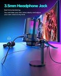 COCONISE Gaming Microphone, USB PC Mic for Podcasts Videos, Streaming, Condenser Mic with Quick Mute, Tripod Stand, Pop Filter, RGB Indicator, Shock Mount, Rotate gain button, Compatible with PS4/5/PC