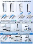 PS5 Stand with Cooling, Charging, 12 Slots & Holder