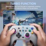 ECHTPower Switch Controller, Switch pro Controller for Nintendo Switch/Lite/OLED Controller, Wireless Gaming Controller with Hall Effect Joysticks, One Key Wake-up, Programmable, 6 Axis Gyro, Turbo
