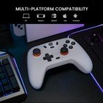 GameSir Nova Lite 2.4g Wireless Controller for Windows PC, iPhone, Android, Switch & Steam Deck, Bluetooth Controller Gamepad with Hall Effect Trigger,Turbo,Rumble Vibration(White)