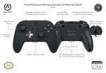 PowerA Enhanced Nintendo Switch Controller Wireless - Black, Rechargeable Pro Controller for Switch, Immersive Motion Control and Advanced Gaming Buttons