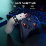 GameSir Nova Lite 2.4g Wireless Controller for Windows PC, iPhone, Android, Switch & Steam Deck, Bluetooth Controller Gamepad with Hall Effect Trigger,Turbo,Rumble Vibration(White)