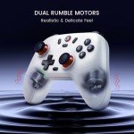 GameSir Nova Lite 2.4g Wireless Controller for Windows PC, iPhone, Android, Switch & Steam Deck, Bluetooth Controller Gamepad with Hall Effect Trigger,Turbo,Rumble Vibration(White)