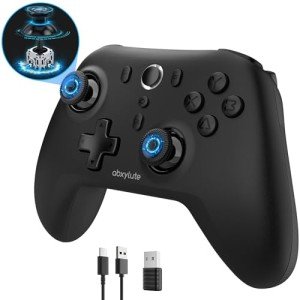Abxylute C6 Wireless PC Controller, Bluetooth Gaming Controller - Hall Triggers & Joysticks for Windows PC, Nintendo Switch Pro/OLED/Lite, Steam Deck, Android TV/Mobile, iPhone & Tesla Vibration Turbo