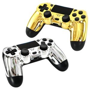 Choopp Wireless PS4 Controller 2 Pack for PlayStation 4 (Gold Plating & Silver Plating)