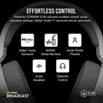 Corsair HS55 Wireless Multiplatform Lightweight Gaming Headset with Bluetooth - Dolby 7.1 Surround Sound - iCUE Compatible - PC, PS5, PS4, Nintendo Switch, Mobile - White