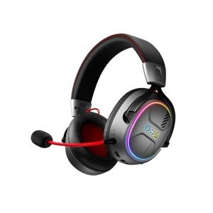 OXS Storm G2 Wireless Gaming Headsets, 7.1 Virtual Surround Sound, 3 EQ Modes, 2.4G Low Latency, 50mm Driver, 40H Playtime, RGB Light, Bluetooth 5.3, Compatible with PC, Console, Mobile, Black