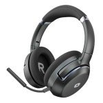 Wireless Gaming Headset with Noise Cancelling Mic, Bluetooth 5.0 Gaming Earphones with Stereo Sound Effects, 2.4G Low Latency Mode, 60 Hour Battery for PC, PS4, PS5, Xbox One, Switch, Black
