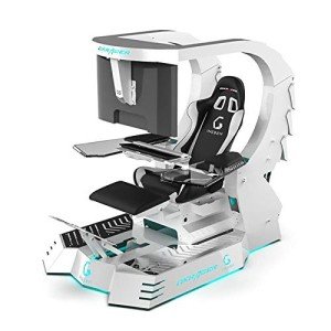 Comfortable Ergonomics Boss Office Chair Game Cockpit Gaming Chair Ergonomic Office Chair PC Chair with Massage Lumbar Support PU Leather High Back with Footrest B (Color : C)
