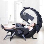 GAMVDOUT Multi -Screen Encoding Cabin Workstation Office Cockpit Gaming Station Video Gaming Chair Computer Table