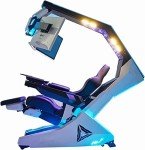 GAMVDOUT Video Game Chairs Integrated with Computer Tables and Chairs can use Multiple Displays, and can Adjust The Computer Workstation on The Back
