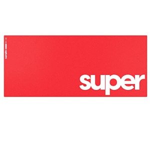 Pulsar - Superglide Premium Glass Mouse Pad XXL ALUMINO-Silicate Glass Surface Anti-Slip Fully Molded high-Density Silicone Rubber 38.5in x 16.5in (XXL, Red)