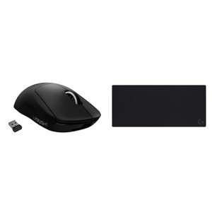 Logitech G Pro X Superlight Wireless Gaming Mouse + G840 XL Gaming Mouse Pad Bundle - Black