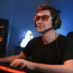 OPTOFENDY Blue Light Glasses for Men Women, Gaming Glasses for Computer, TV, Phone with Anti Fatigue, Eyestrain & UV Glare