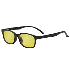 Exerscribe Bluelight Gaming Glasses - Amber Tinted Blue Light Glasses for Men & Women - Night Lenses for Driving, Strain and Fatigue