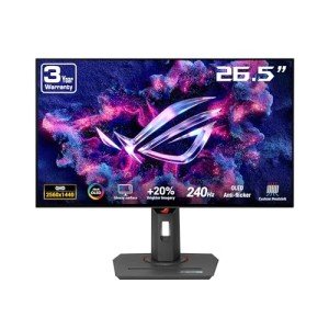 ASUS ROG Strix 27” 1440P OLED Gaming Monitor (XG27AQDMG) - QHD, Glossy OLED, 240Hz, 0.03ms, Custom Heatsink, Anti-flicker,Uniform Brightness, G-SYNC Compatible, 99% DCI-P3, DisplayWidget, 3yr warranty