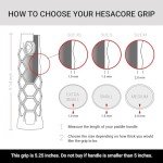 Hesacore Pickleball Paddle Carbon Grip - 5.25in - Supports Tennis Elbow, Enhances Grip Strength, Reduces Vibration with Finger Support and Anti-Sweat - Medium