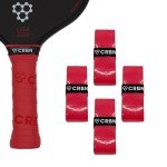 CRBN Drytec™ Overgrips - Pickleball Paddle Grip Tape - Absorbs Shock & Moisture - 4-Pack, Red