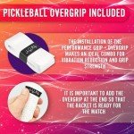 JJ LMS Pickleball Grip + Pickleball overgrip, Comfortable Grip for Pickleball, Less Vibrations, Helps Sweaty Hands (White)