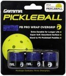 GAMMA Pickleball PRO WRAP OVERGRIP, Extra Tacky, Durable, Moisture Absorbent, White, Blue